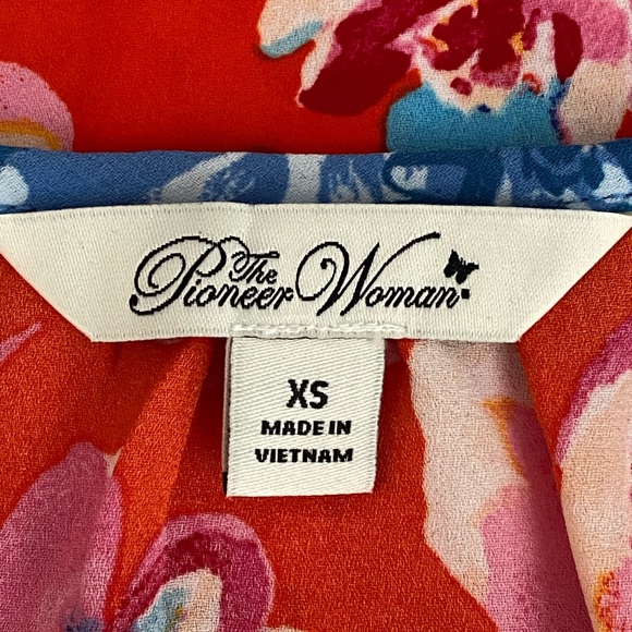 Pioneer Woman Mixed Print Peasant Blouse - Picture 5 of 7